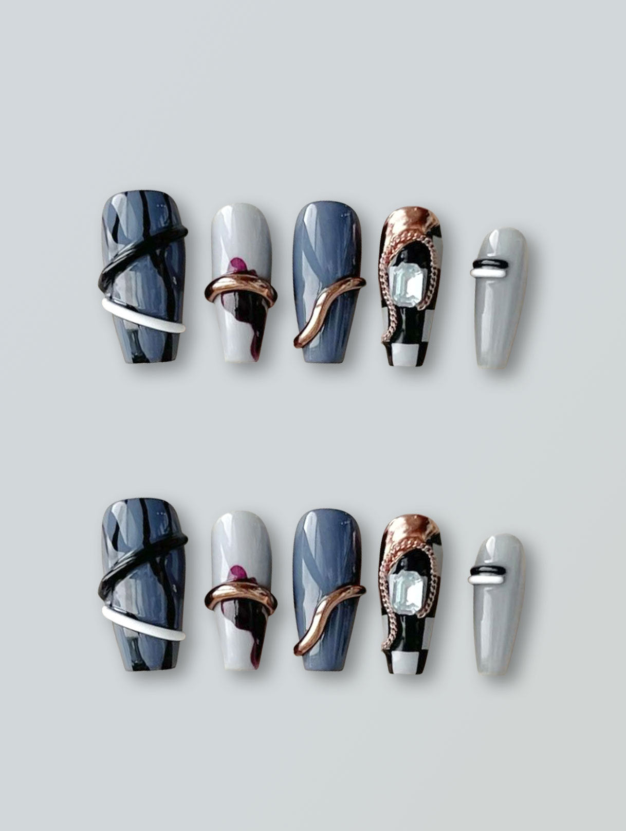 3D Animal Print Handmade Press-on