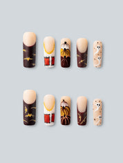 Harvest Ghost Pumpkin Patch Press-On Nails