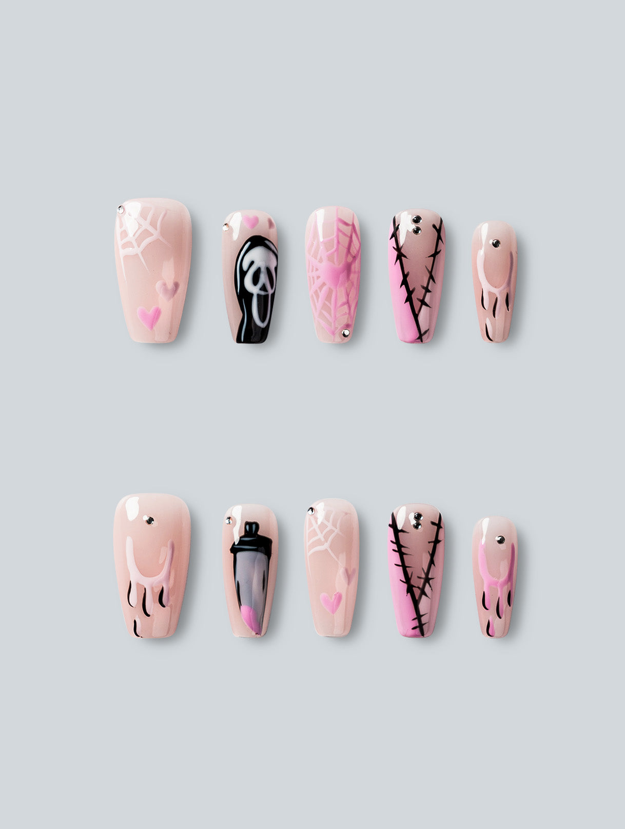 Pink Scream Queen Press-On Nails