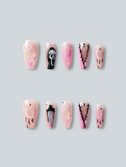 Pink Scream Queen Press-On Nails