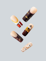 Harvest Ghost Pumpkin Patch Press-On Nails