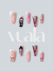 Pink Scream Queen Press-On Nails