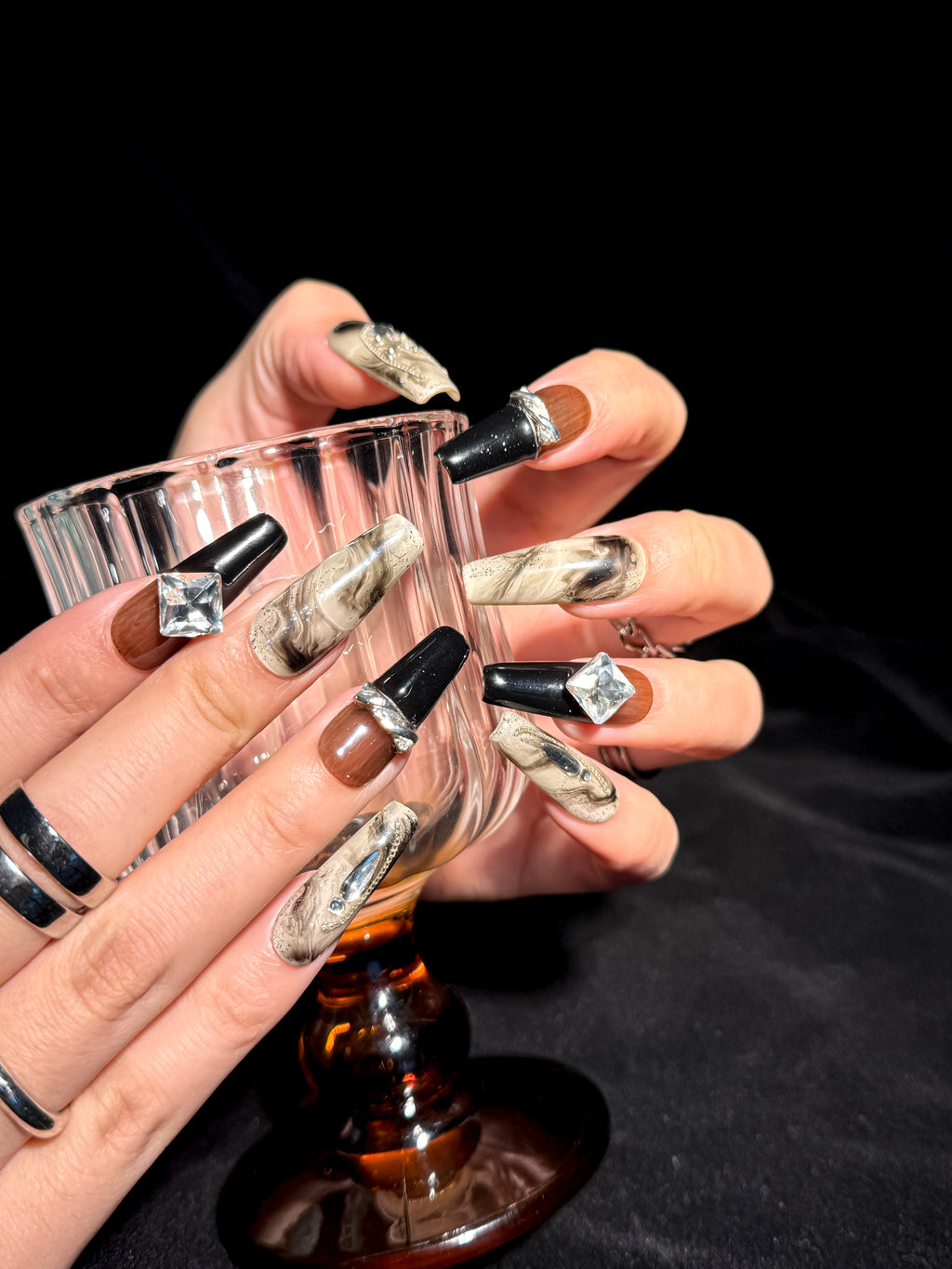 Coffee Marble with Diamond