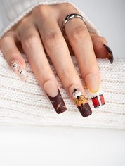 Harvest Ghost Pumpkin Patch Press-On Nails